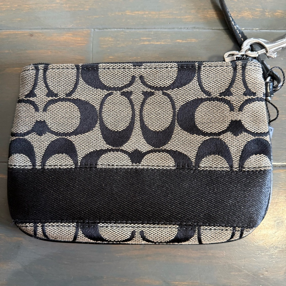 Y2K Vintage Coach Signature Collectiom Black and Gray Wristlet - Picture 7 of 9